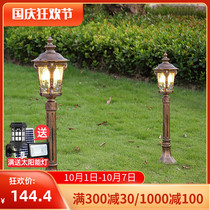 led lawn lamp home outdoor waterproof straw lamp outdoor courtyard high pole European antique garden villa street lamp