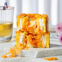 Qianchajia Tiger Skin Cake Roll Meat Floss Cheese Net Red Snack Small Burst Scallion Meat Floss Mochi Sauce Duoduo Dessert