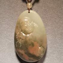 Guilin Chicken Blood Jade Dragon Winning Stonestone Natural Jade Man and Mens Pendant Pendant Mass of Buddha Direct