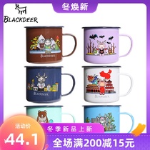 BLACKDEER black deer outdoor enamel cup classic nostalgic Cup enamel tea bowl Picnic Cup office tea cup