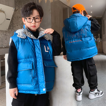 Boys vest autumn and winter 2021 new autumn clothes in big children thick childrens shoulder horse jacket jacket tide tide