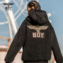boylondon childrens clothing lamb hooded sweater black gold logo