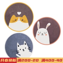 Cartoon round carpet children bedroom bedroom carpet baby crawling mat in red bedroom round carpet round mat