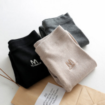 High school students hit bottom pants girl spring autumn thin outside wearing grey pure cotton not balls elastic big boy girl student pants