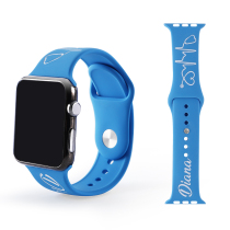 Customized Apple Smart Watch Silicone Strap Customized Gift Couple iWatch Series 123456
