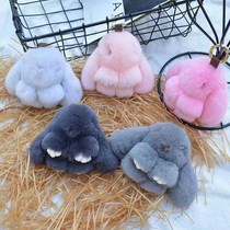 Full 2 send 1 Dead Rabbit plush pendant small rabbit bag hanging jewelry fur cute cute cute rabbit car keychain