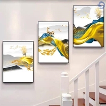 Duplex Stairway Mouth Wall Decoration Painting Superior Penthouse Modern Minimalist Building Road Hang Painting Living Room Genguan Corridor