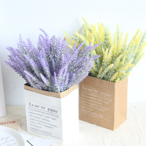 Simulation lavender Yunya plastic fake flower plant Provence with Frost ins Nordic home ornaments