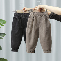 Boys' pants autumn 2022 new children's casual pants spring and autumn corduroy baby sports wear boy