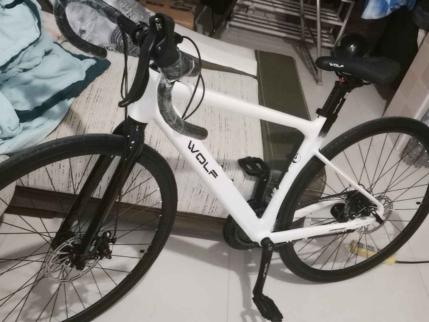 WOLF跑狼後浪Lite公路車男女通用14速鋁合金雙碟煞700x28C輪圈預安裝