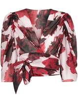 2021 ALEXANDRE VAUTHIER floral print wrap blouse