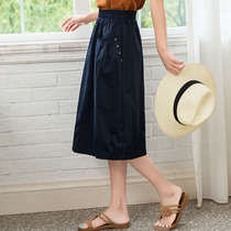 Love Tudin Casual Half Body Dress A Character 2022 Summer Dress New Mid-Length pocket tightness waist High waist Conspicu Slim Skirt
