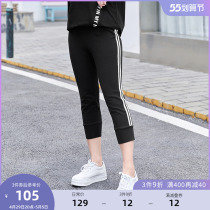 MSShe big code womens dress 2022 new summer dress Fat mm Casual Sports Elastic Cotton 70% Sideline Pants