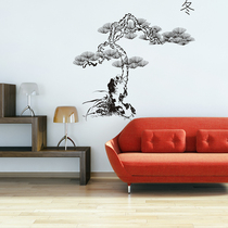 Water moon mirror flower landscape landscape door decoration stickers Waterproof wall stickers Wardrobe stickers Living room bedroom entrance decoration stickers