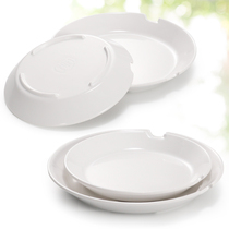 Kaibo Yamin white plate plastic bone plate with chopsticks rack opening plate household garbage plate spit bone plate