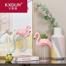 KXDUN Kahidun Nordic creative modern flamingo Vase ornaments living room insert artificial flower fake flower gs1112