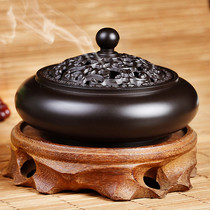 Pure copper incense burner Antique sandalwood stove Home indoor plate incense burner for Buddha incense burner Study decoration plate incense burner