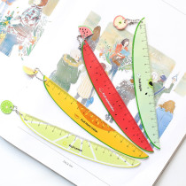 Korean creative stationery cute fruit elementary school student cartoon ruler 15cm childrens ruler prize gift wholesale