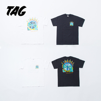 SPOT UNDEFEATED TRIBAL S S TEE Japan limited hand-painted SUN FLOWER ROUND NECK SHORT-sleeved T-shirt