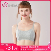 Urban beauty girl student bra no steel ring underwear summer thin full cotton vest anti-light bra cup