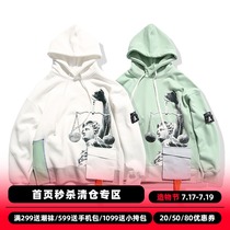 WINDERFLIES WINDINESS 2018AW ORIGINAL DESIGN FAIR GODDESS PRINT STITCHING HOODED SWEATER