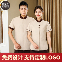Cleaning overalls Women summer short sleeve set hotel property tooling cleaner aunt cleaning clothing spring and summer Men