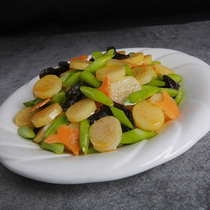 Set to emulate the food model of the food Fried Vegetable Asparagus Fried Yam Model Catering Teaching Utensils Dish of Food Show