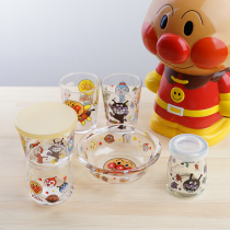 Spot Japanese Breadman childrens tableware high penetration glass bowl cup water cup kettle cartoon thickened heat-resistant