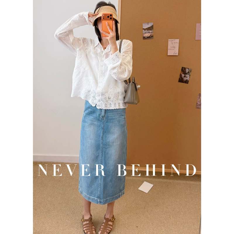 4.16 Korean-Style Relaxed Lace Design Shirt