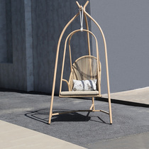 Hanging basket swing rattan chair single princess home Net red European woven rattan seat indoor lazy hanging chair rocking chair