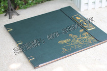 Carved name Mo new 5 skin vegetable wine single soft leather copper nail binding Chinese style national style hardcover menu customization