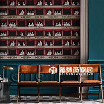 Original imported wallpaper French European Nordic background wall living room bedroom villa model room hardcover porch wallpaper