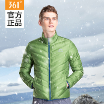 361 Degree Mens down jacket winter New Mens sports cotton jacket 361 short windproof and warm casual jacket men
