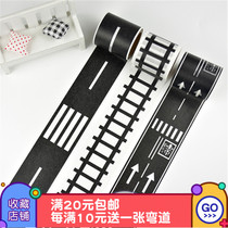 DIY children road Road railway tape toy design manual rail scene traffic car tape