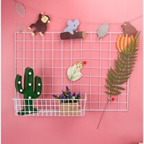 Iron mesh jewelry net mesh shelf lattice mesh finishing Convenience store wall wall-mounted welded ornament hanging grid