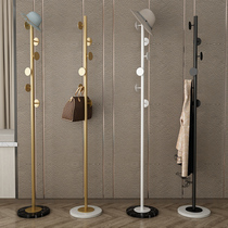 Large mountain Nordic minimalist hanging clothes hanger light lavish marble metal floor clothes hat rack Nordic bedroom vertical hanger hung