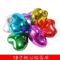 18 inch heart type aluminum foil balloon wedding wedding room birthday storefront balloon decoration love heart printing aluminum foil balloon
