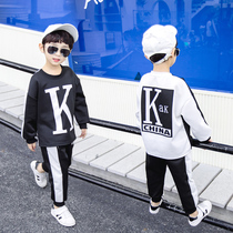 Childrens clothing boy suit 2020 new baby Autumn foreign style two-piece Childrens suit boy handsome Spring and Autumn Tide