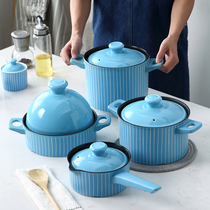 Casserole stew pot household ceramic soup gas stove special small casserole soup pot high temperature resistant gas stone pot soup pot