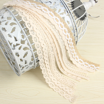 Sofa curtain handmade accessories cotton white beige cotton fabric thread lace lace lace trim accessories bedding
