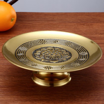 Ximanti for Buddha fruit plate Pure copper Lotus fortune for fruit plate Household fruit plate for Buddha tribute plate Copper fruit plate