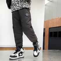 Winter boys down pants childrens clothing warm pants 2021 new cotton pants foreign style childrens thick trousers casual pants