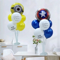 Cartoon Balloon Table Floating Children Birthday Party Arrangement Baby Banquet Atmosphere Decoration With Bracket Base Imitation Helium Balloon