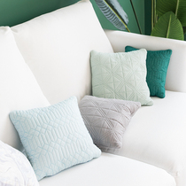 Childrens cotton pillow Nordic sofa backrest cushion bedroom living room modern simple home cute waist pillow solid color