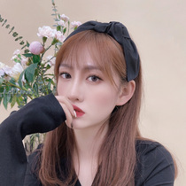 2021 New Tide oversized bow hair hoop Korean Net red head hoop simple hairclip all go out hair card headgear