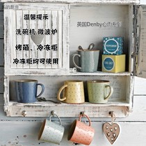 British Denby Heart Rain Series High Temperature Ceramic Mug Drink Cup Juice Milk Cup Coffee Couple Cup