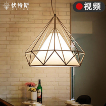 led American restaurant bar chandelier coffee retro simple modern personality creative atmosphere iron lighting
