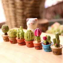 Cartoon simulation succulents mini small potted bonsai living room office desktop fake green plant decoration ornaments