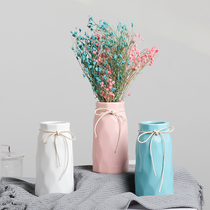 Simple modern Nordic ceramic vase glass White ornaments hipster living room decorations rose flower arrangement