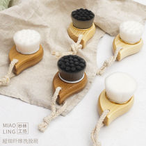 Log portable microfiber baby brush Manual cleansing brush Makeup remover to remove blackheads Clean pores Face brush artifact